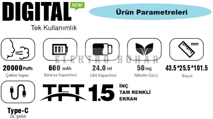 Saltica Digital 20000 Puf MINT - Görsel 4