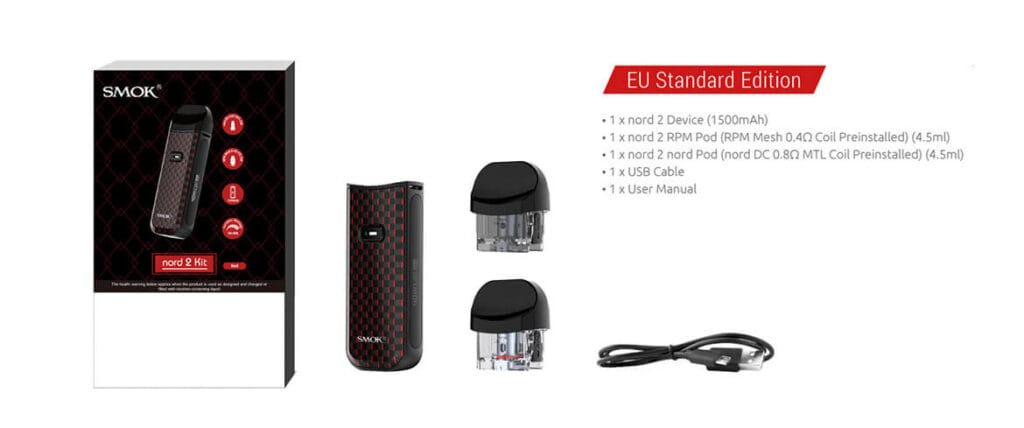 Smok Nord 2 Pod Kutu İçeriği