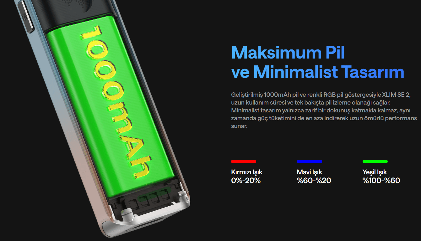 Oxva Xlim Se 2 Pod Batarya. Pil