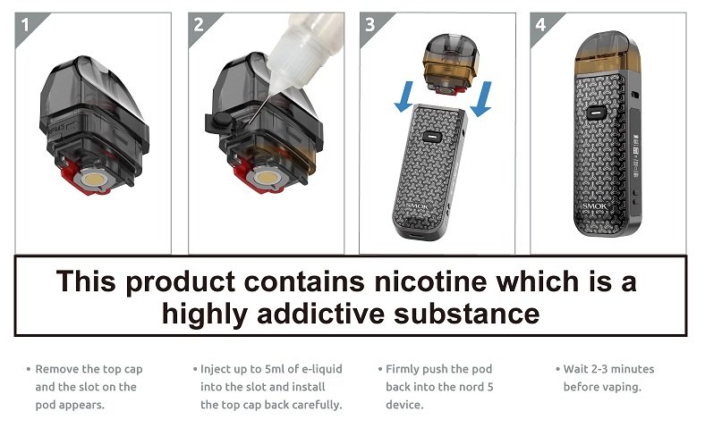 Smok Nord 5 Kartuş Likit Dolumu