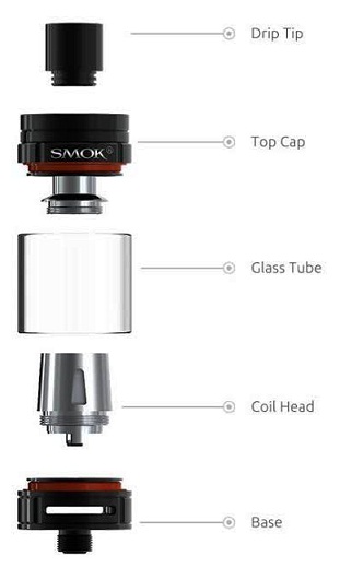 Smok TVF8 Big Baby Atomizer Bileşenleri