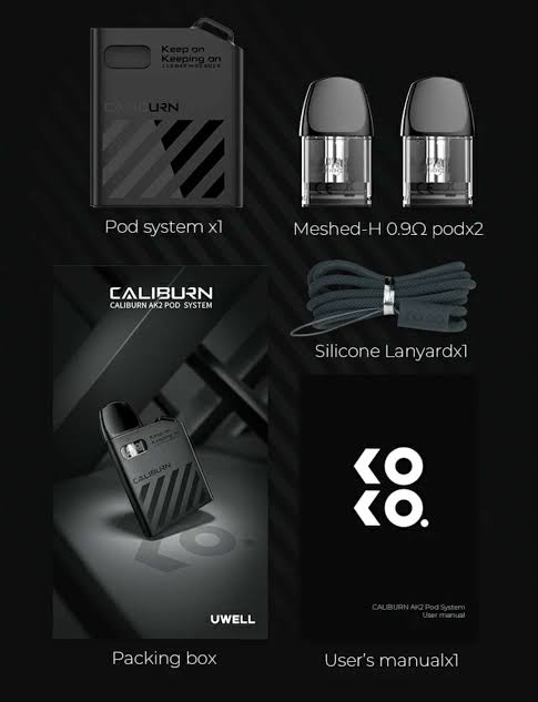 Uwell Caliburn AK2 Pod Kutu İçeriği