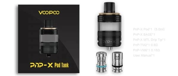 Voopoo Pnp X Pod Tank Kutu İçeriği