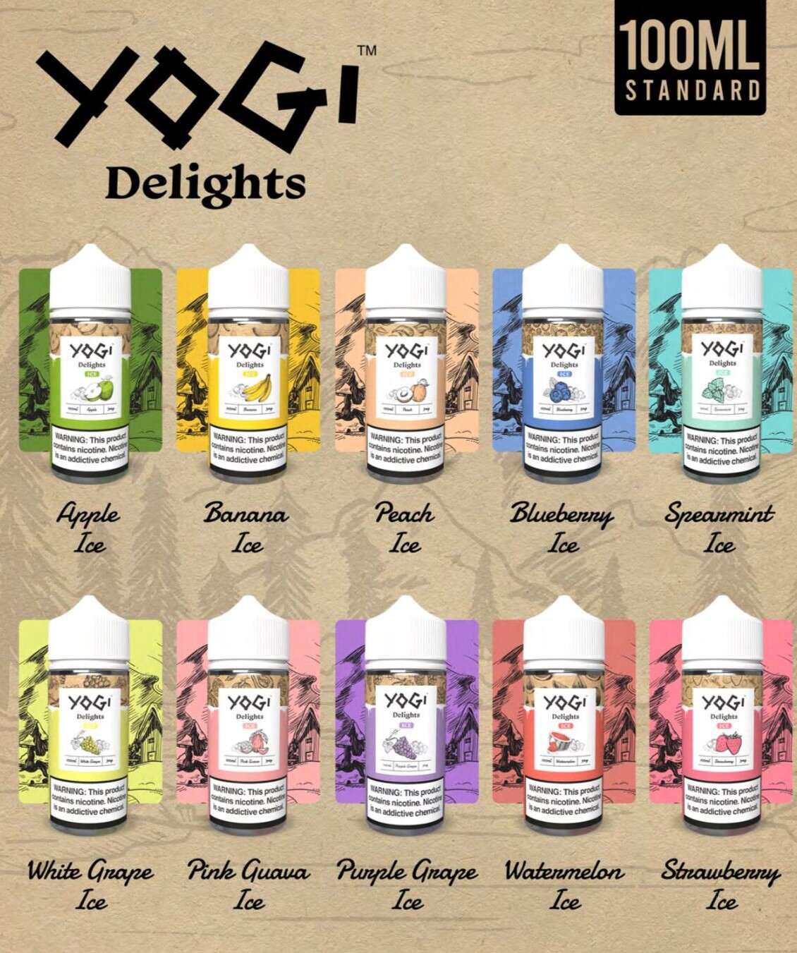 YOGI BANANA WATERMELON ICE 100ml Likit İçerik Listesi, Yogi 100ML DL Likit Çeşitleri