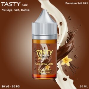 Tasty Cold Brew Latte Salt Likit, Tasty Cold Brew Latte Premium Salt Likit, Tasty Cold Brew Latte 30 ml Salt Likit
