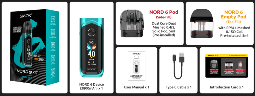 Nord 6 Kit kutu içeriği ve paket bileşenleri