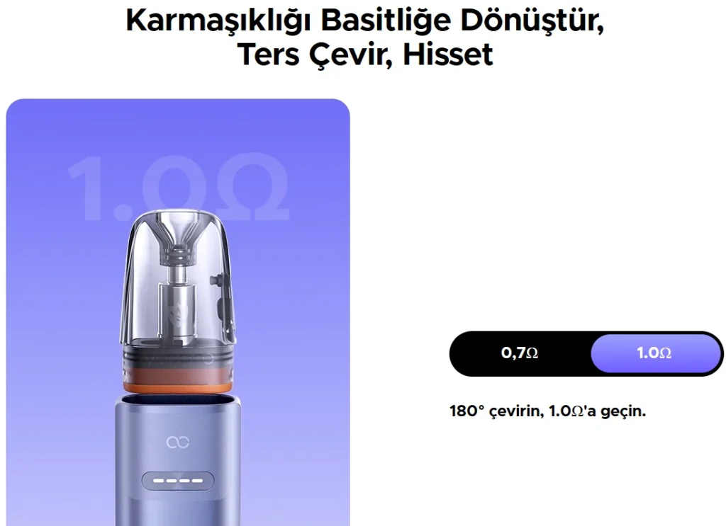 Argus G4 Mini Pod Elektronik Sigara Kartuş Özellikleri 1