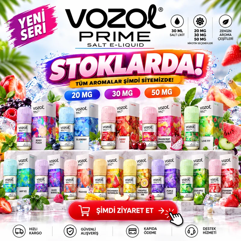 Vozol Prime Salt Likit Stoklarda...